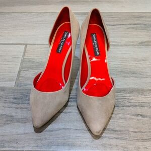 Charles Jourdan suede high heel sexy pumps